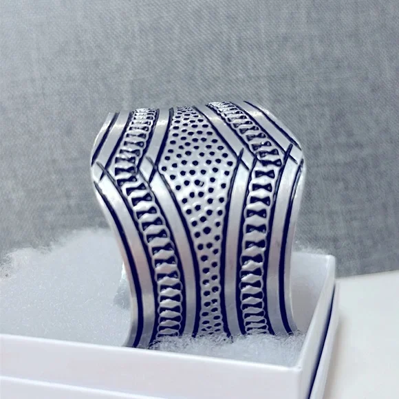 Native American Hopi Silver Overlay Cuff Bracelet - Picture 5 of 8